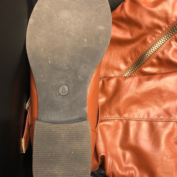 Preowned Women’s Brown High Zip Up Size 8 Boots 👢 - Picture 3 of 4